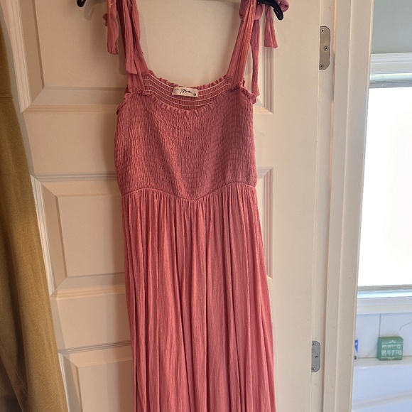 Pink tie strap maternity dress - Picture 1 of 1